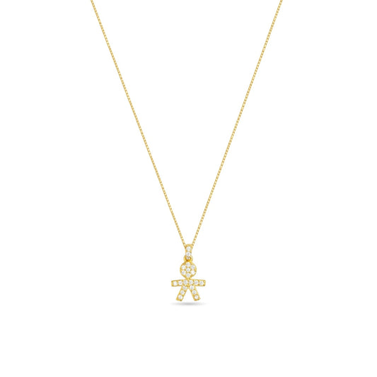 Collana con Bimba o Bimbo Zirconata