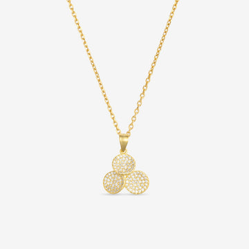Collana con Tris di Cerchi Zirconati