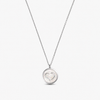 Collana con Cuore in Madreperla Bianco