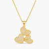 Collana con Tris Cuori Zirconati
