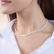 Collana Con Perle e Nome