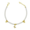 Bracciale Con Perle Swarovski e Pendenti Strass