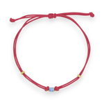 Carica l&#39;immagine nella Galleria, Bracciale Cordoncino Punto Luce Azzurro
