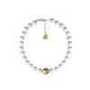 Bracciale Di Perle Con Perla Centrale Colorata