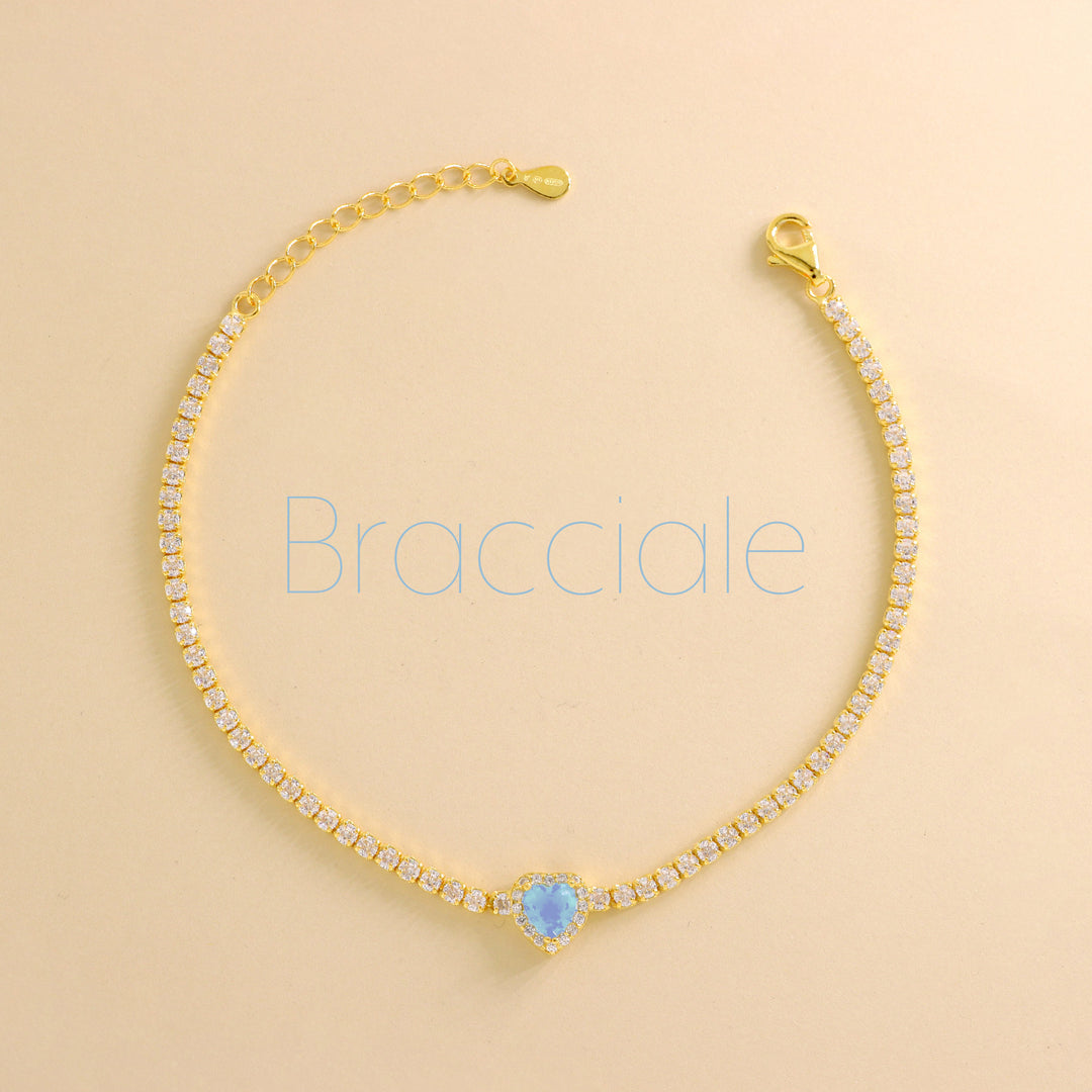 Bracciale Tennis Cuore di Luce