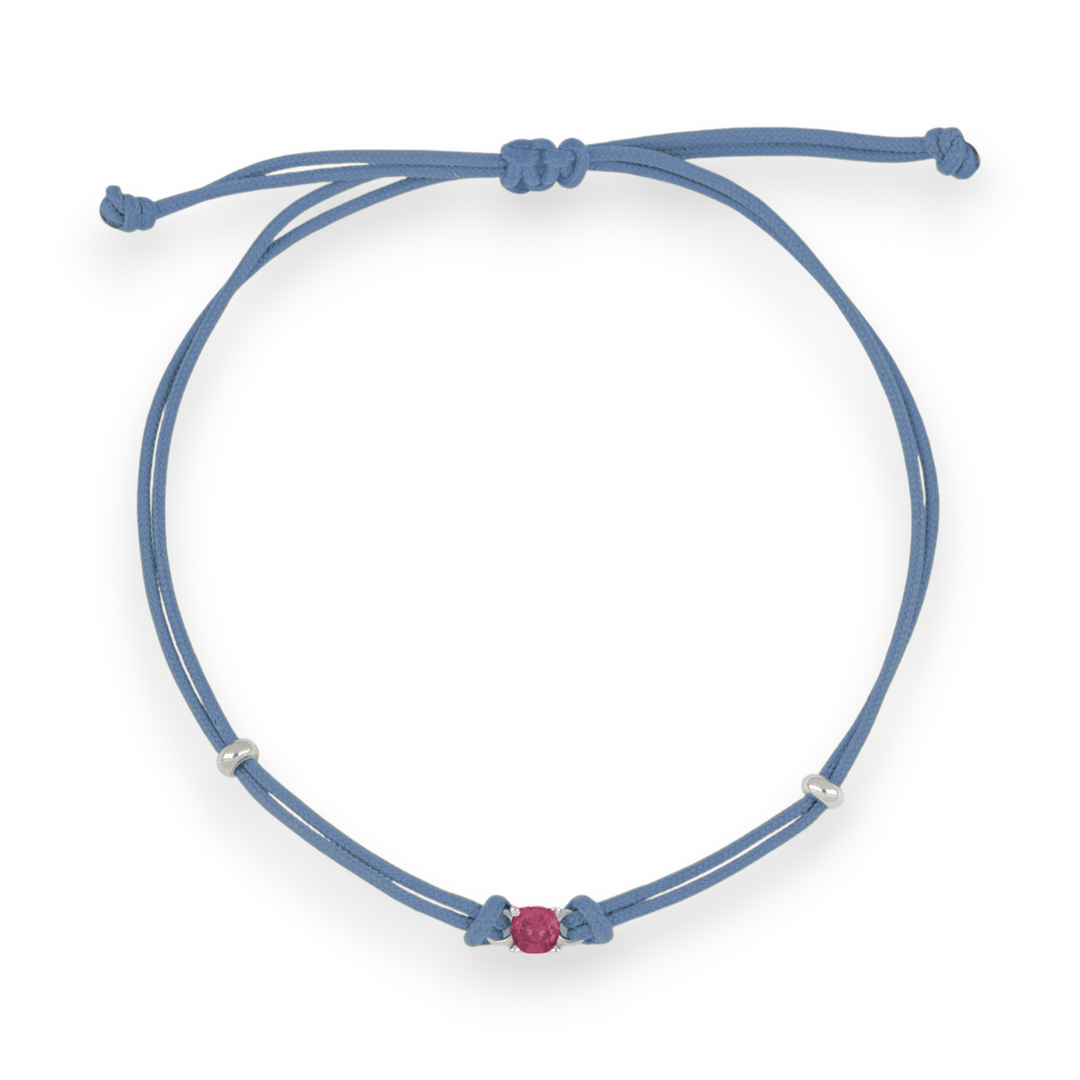 Bracciale Cordoncino Punto Luce Fuxia