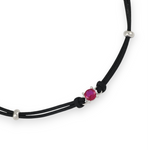 Carica l&#39;immagine nella Galleria, Bracciale Cordoncino Punto Luce Fuxia
