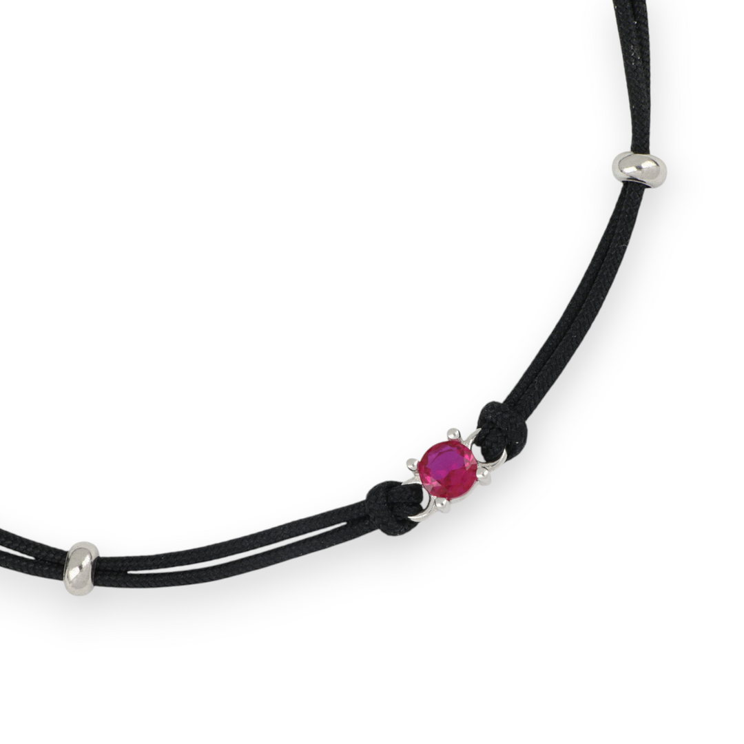 Bracciale Cordoncino Punto Luce Fuxia