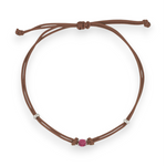 Carica l&#39;immagine nella Galleria, Bracciale Cordoncino Punto Luce Fuxia
