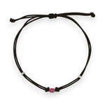 Carica l&#39;immagine nella Galleria, Bracciale Cordoncino Punto Luce Fuxia
