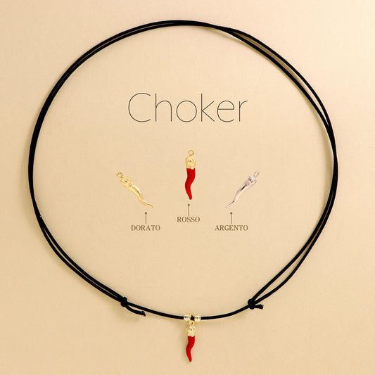 Choker Cordino Corno