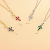 Collana Con Croce Castone Tondo