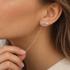 Orecchini Saliscendi con Tris di Stelle Zirconate