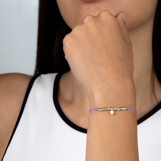 Bracciale Pepite Pietra di Luce con Cuore