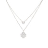 Collana doppia quadrifoglio e punto luce