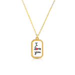 Carica l'immagine nella Galleria, Collana con Medaglietta Personalizzata I Love You
