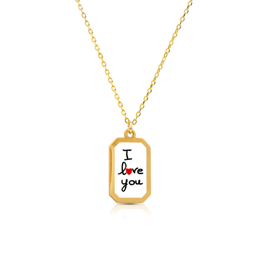 Collana con Medaglietta Personalizzata I Love You