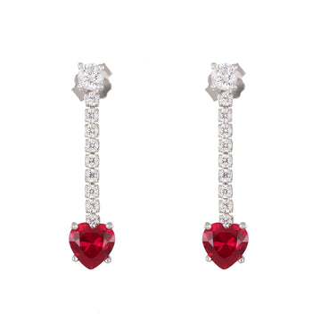 Orecchini Tennis Punto Luce e Cuore
