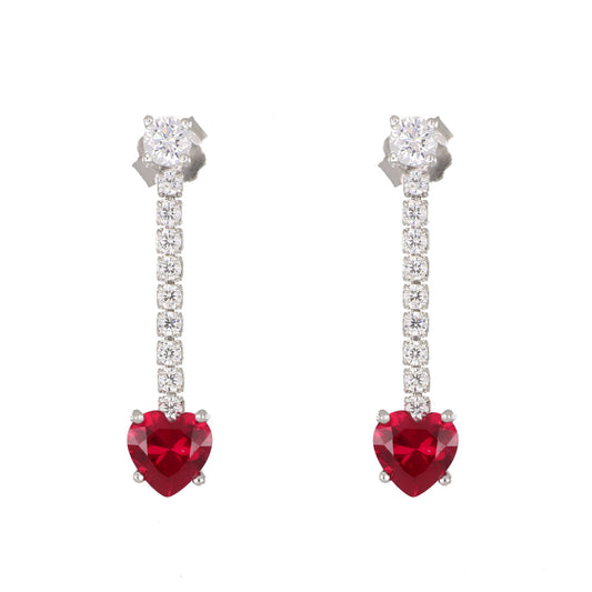 Orecchini Tennis Punto Luce e Cuore