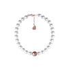 Bracciale Di Perle Con Perla Centrale Colorata