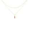 Collana Doppia Con Corno