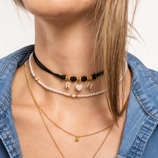 Choker Personalizzabile Cuore e Iniziali
