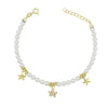 Bracciale Con Perle Swarovski e Pendenti Strass