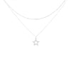 Collana Doppia Con Pendente Strass