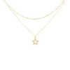 Collana Doppia Con Pendente Strass