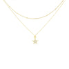 Collana Doppia Con Pendente Strass