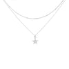 Collana Doppia Con Pendente Strass