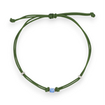 Carica l&#39;immagine nella Galleria, Bracciale Cordoncino Punto Luce Azzurro
