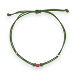 Carica l&#39;immagine nella Galleria, Bracciale Cordoncino Punto Luce Fuxia
