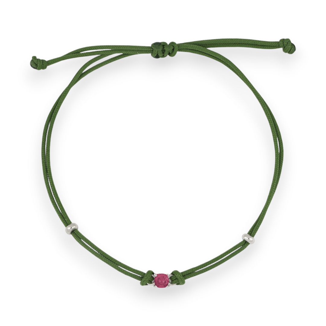 Bracciale Cordoncino Punto Luce Fuxia