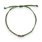 Carica l&#39;immagine nella Galleria, Bracciale Cordoncino Punto Luce Fuxia
