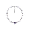 Bracciale Di Perle Con Perla Centrale Colorata