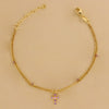 Bracciale Doppio Filo con Sfere Colorate e Croce
