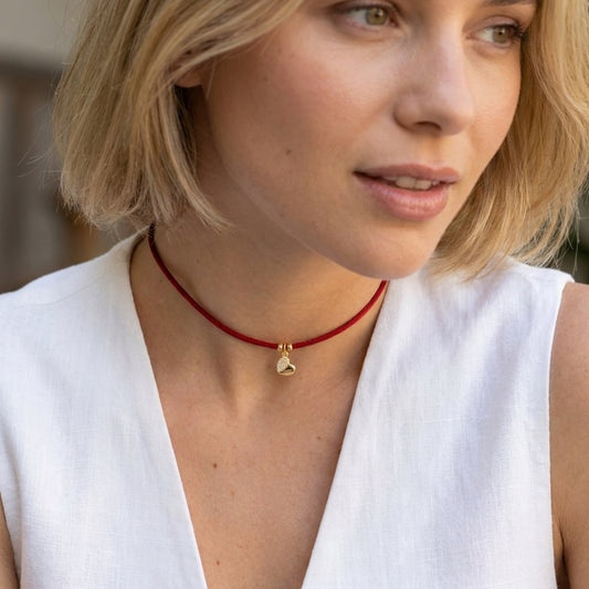 Choker Raso con Cuore o Stella Zirconata