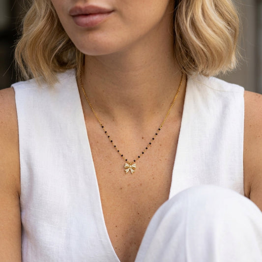 Collana con Pietre e Pendente Zirconato