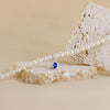 Collana Di Perle Con Ovale Zirconato