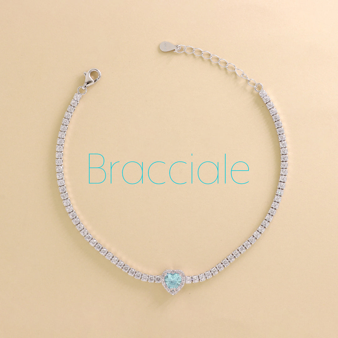 Bracciale Tennis Cuore di Luce