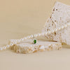 Collana Di Perle Con Ovale Zirconato