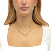 Collana Rosario con Pendente Zirconato Cuore e Stella