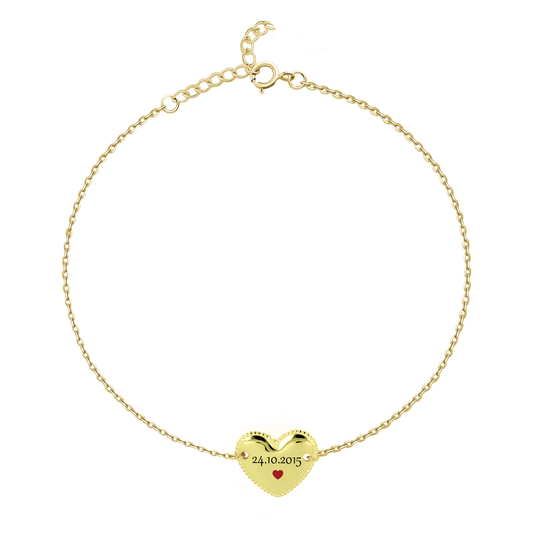 Bracciale Cuore Con Incisione