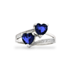 Anello Doppio Cuore Colorato