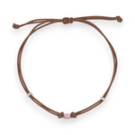 Carica l&#39;immagine nella Galleria, Bracciale Cordoncino Punto Luce Rosa
