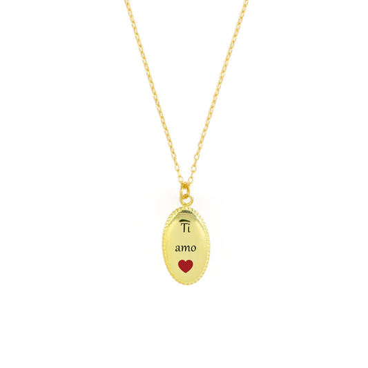 Collana Ovale Con Incisione