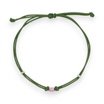 Carica l&#39;immagine nella Galleria, Bracciale Cordoncino Punto Luce Rosa
