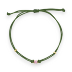 Carica l&#39;immagine nella Galleria, Bracciale Cordoncino Punto Luce Rosa

