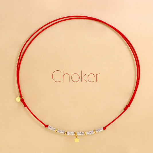 Choker Colorato Pepite e Pendente